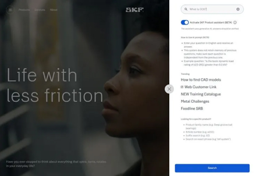 SKF Product assistant  AI      