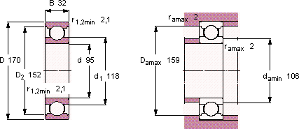 Подшипник или подшипниковый узел для высоких температур 6219/VA201