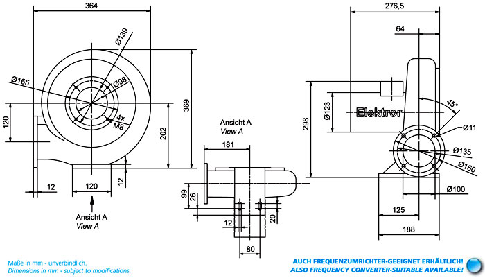 Вентиляторы высокого давления Elektror RD 14 F Elektror