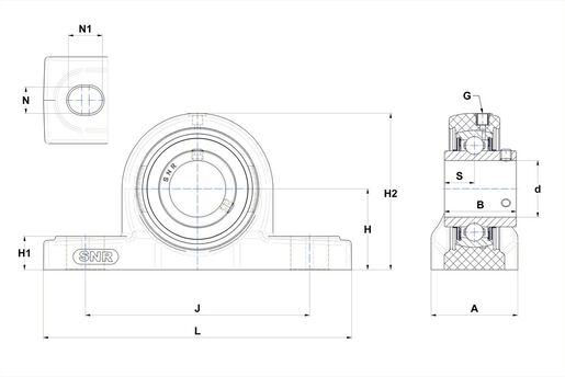 Подшипниковый узел MUCPPL205-16 SNR