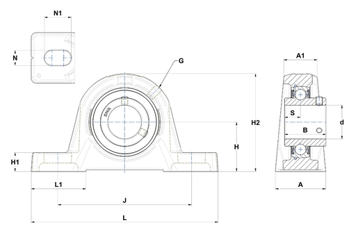 Подшипниковый узел UCPEX13 SNR