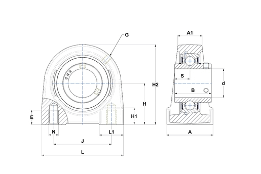 Подшипниковый узел UCPG.201 SNR