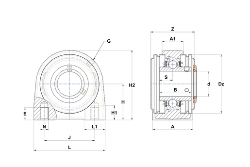 Подшипниковый узел UCPG.210.CC SNR