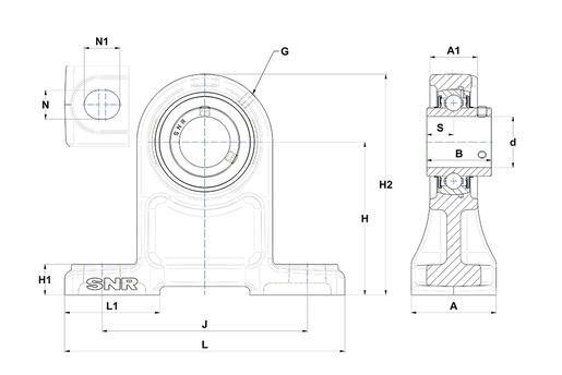 Подшипниковый узел UCPH.203 SNR